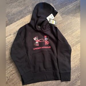 Under Armour Black Hoodie with Pink Camo Accent